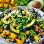 Mango Cucumber Salad with Blueberries and Avocado