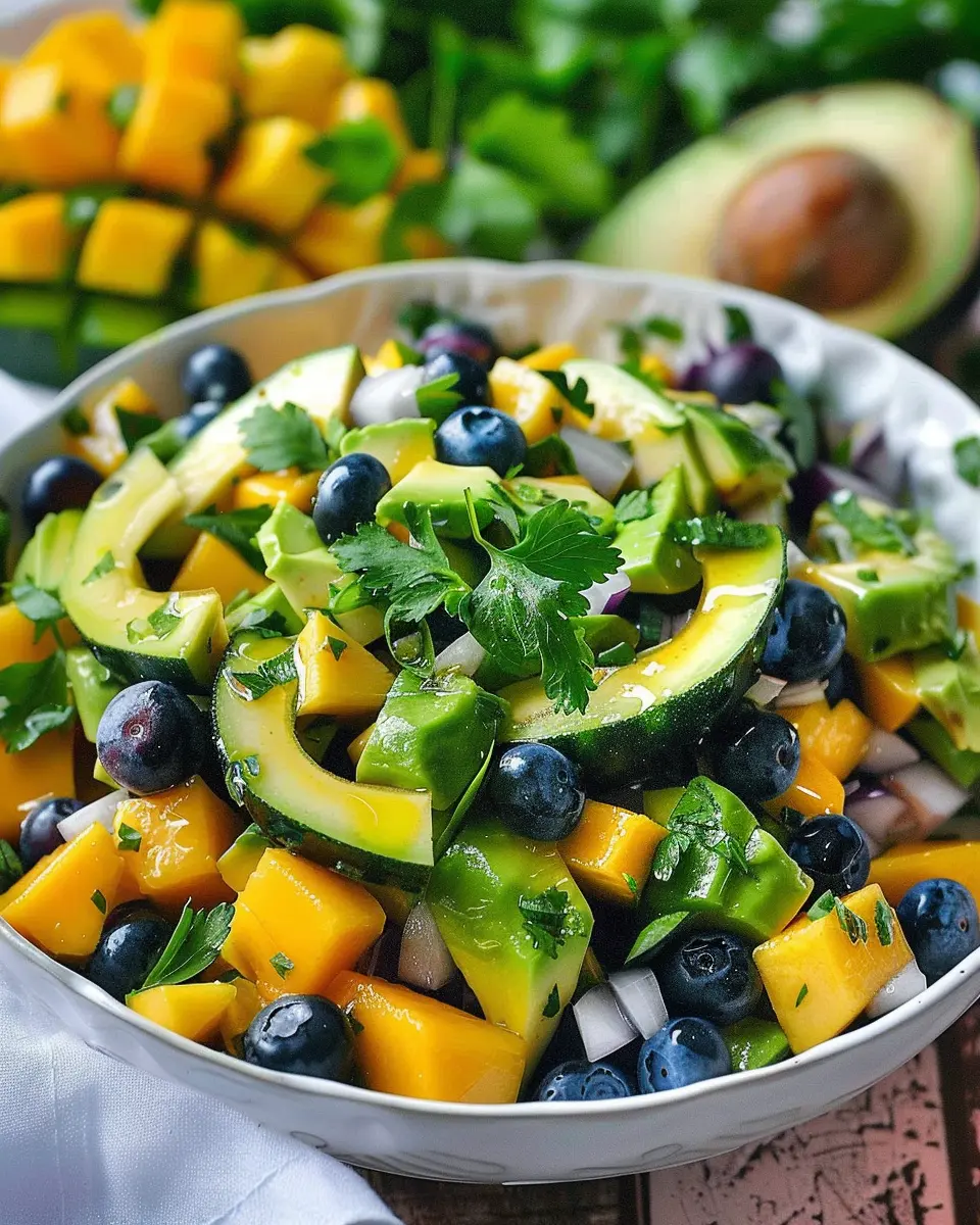 Mango Cucumber Salad with Blueberries and Avocado: The Best Refreshing Recipe