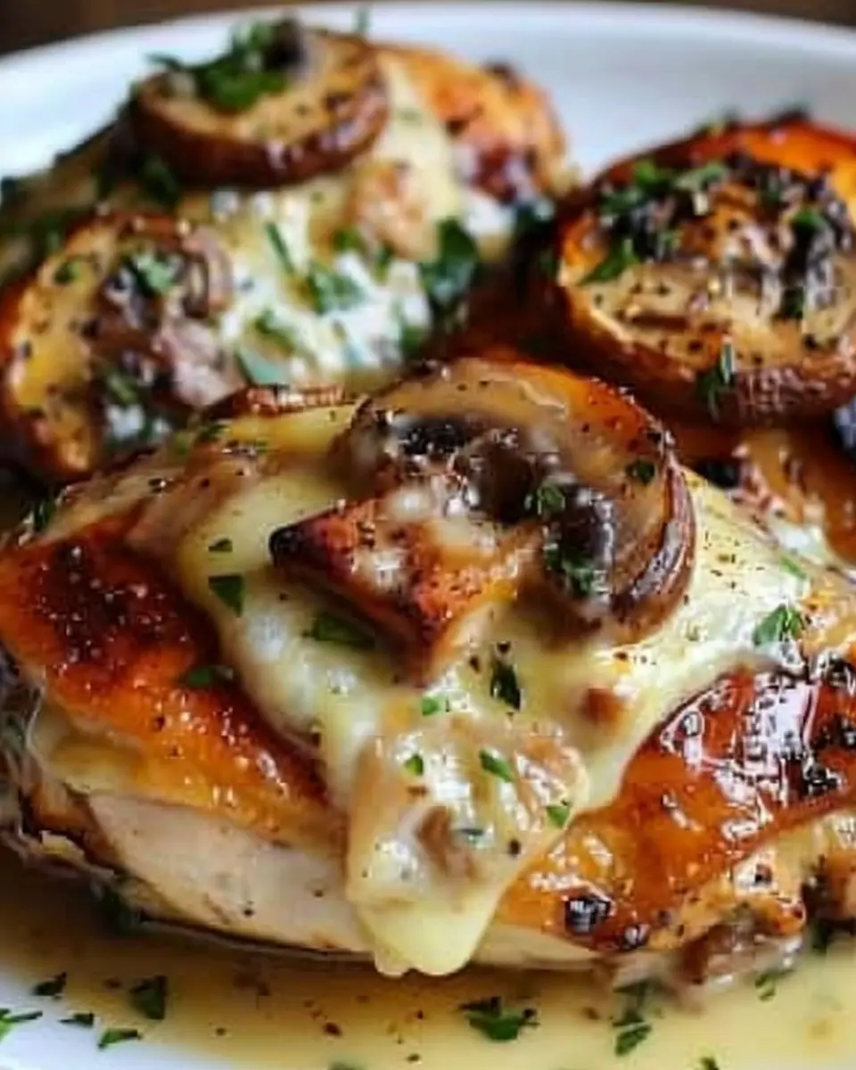 Gouda &amp; Mushroom Stuffed Chicken: A Juicy Family Favorite Recipe