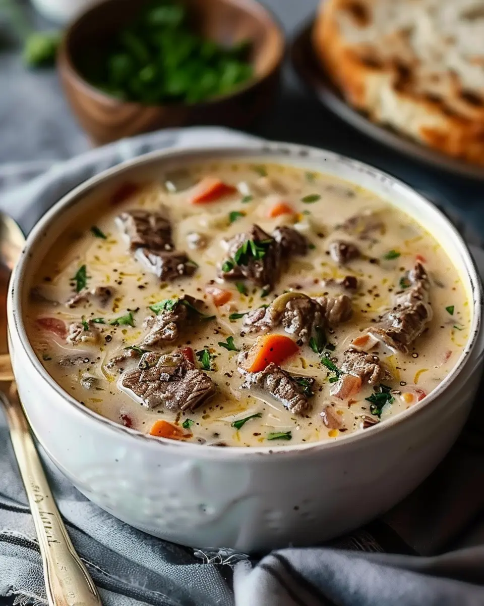 Irresistibly Creamy Philly Cheese Steak Soup You’ll Love to Savor