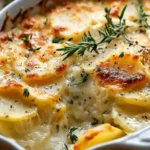 cheesy herb and potato casserole for winter comfort meals