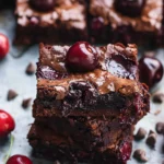 Roasted Chocolate Cherry Brownies