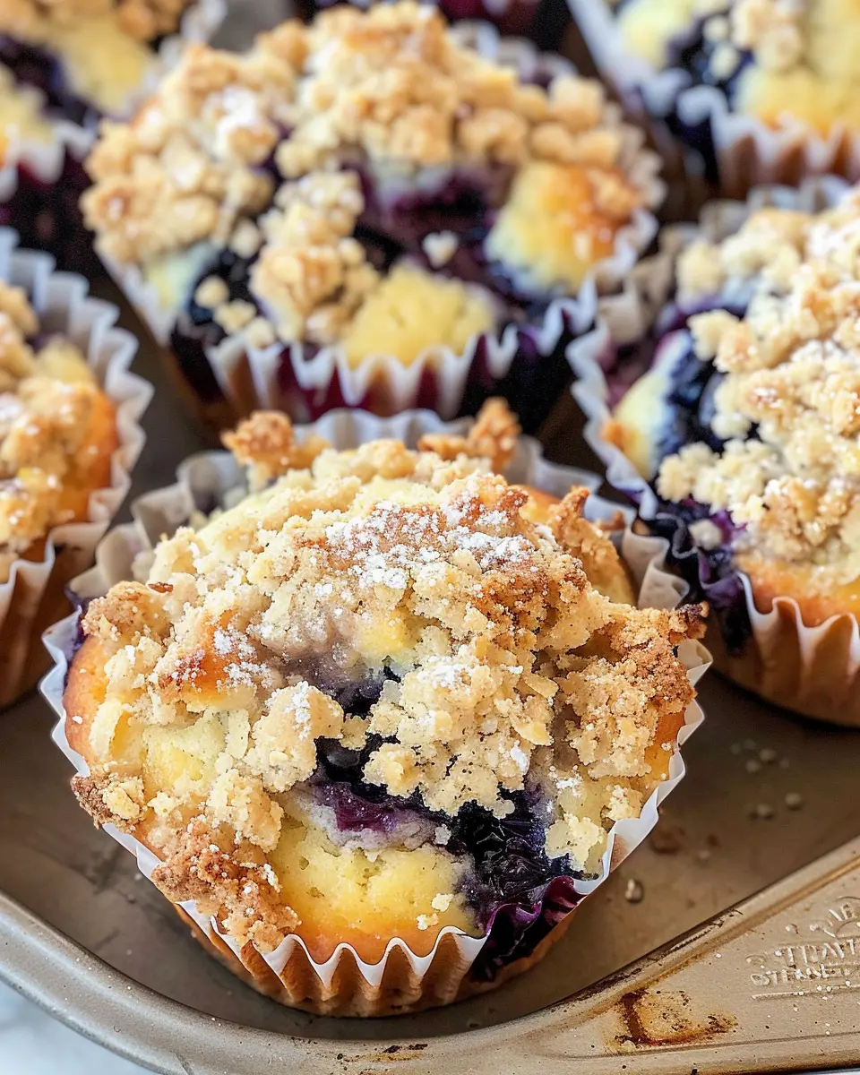 Bakery Style Lemon Blueberry Streusel Muffins for a Refreshing Treat
