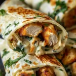 Low Carb Cheesy Garlic Chicken Wraps