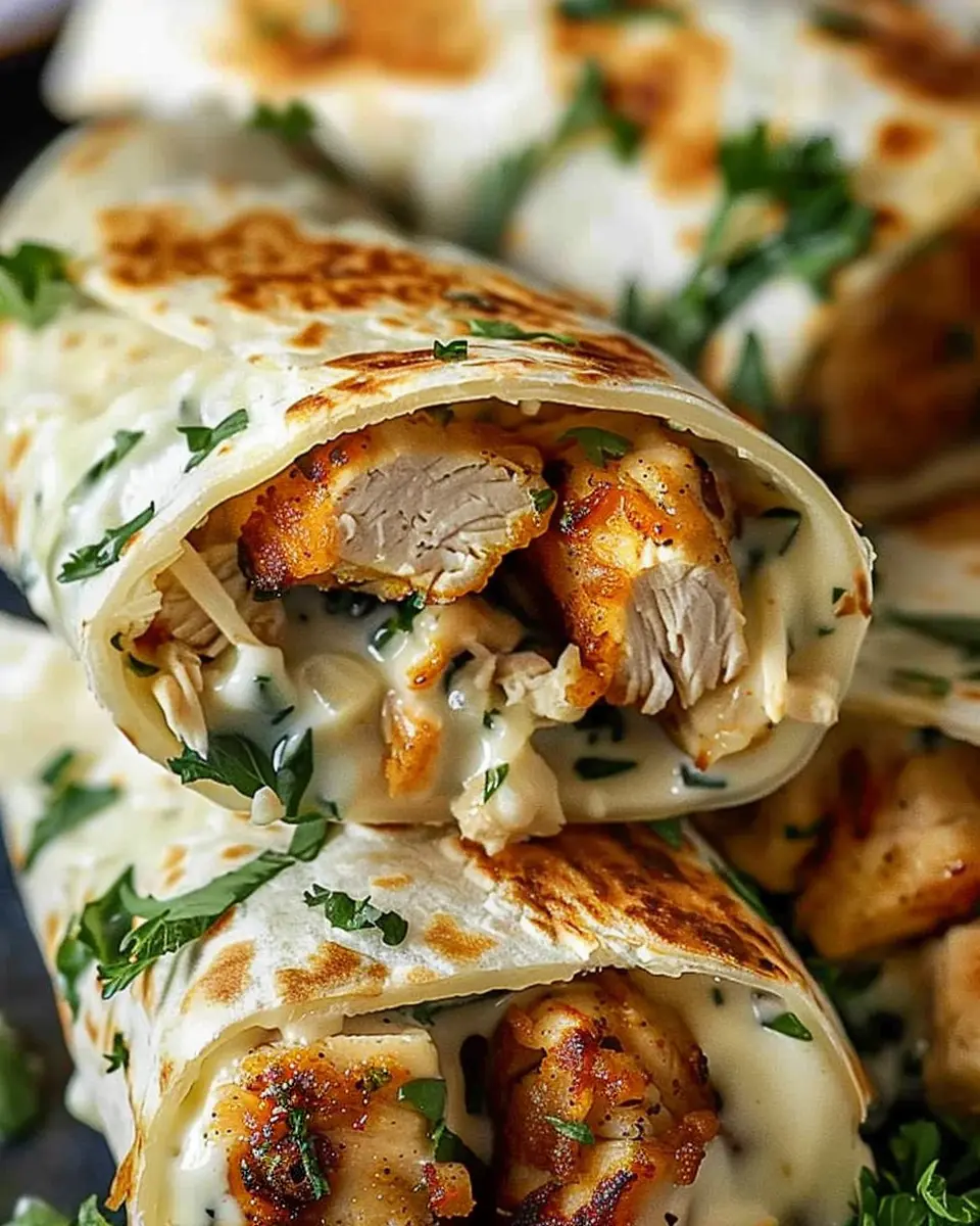 Low Carb Cheesy Garlic Chicken Wraps – Easy and Flavorful Delight