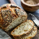 No Knead Rustic Seed Bread