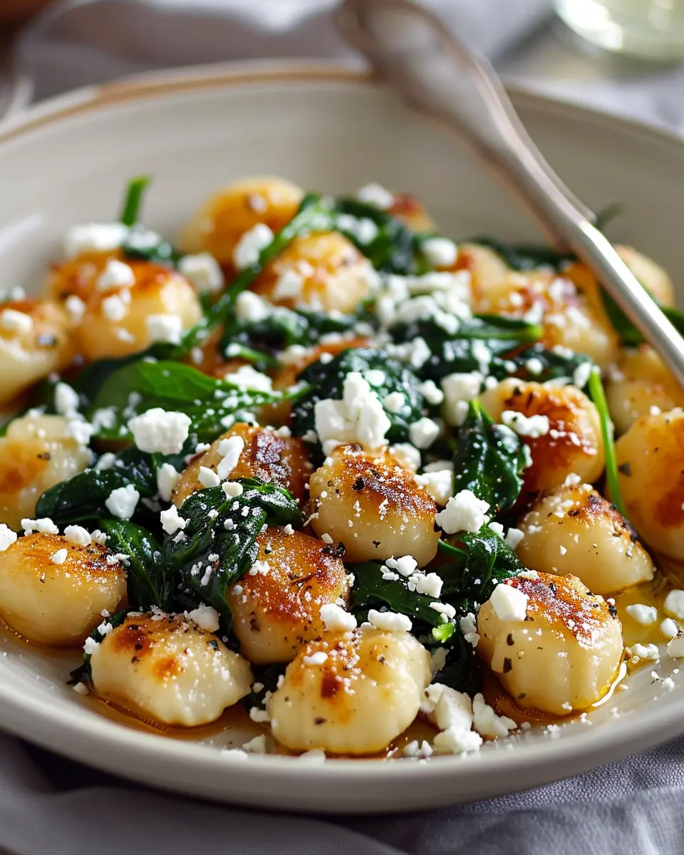 Crispy Gnocchi With Spinach And Feta: A Joyful Childhood Flavor