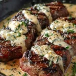 Garlic Butter Steak With Parmesan Cream Sauce