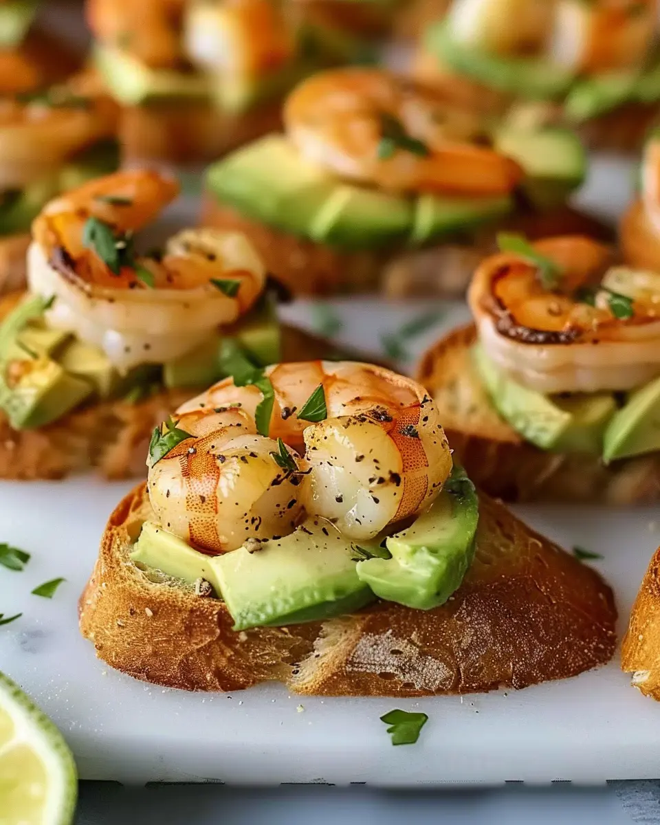 Garlic Shrimp Crostini with Avocado: A Best Bite-Sized Delight