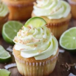 Coconut Cupcakes with Lime Buttercream Frosting