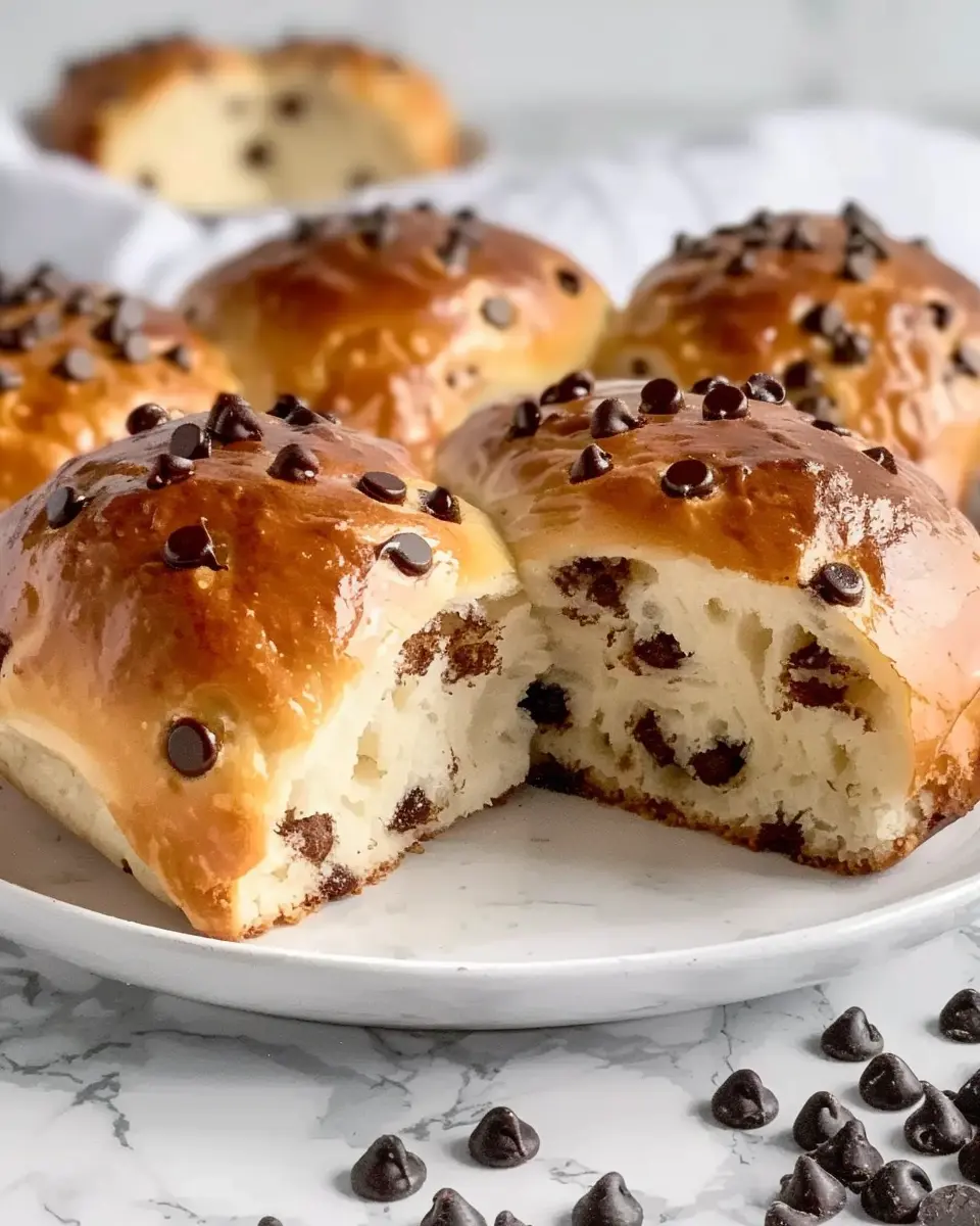 Fluffiest Chocolate Chip Milk Buns: Delightfully Soft and Sweet