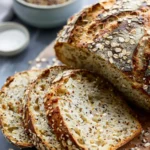 No Knead Rustic Seed Bread