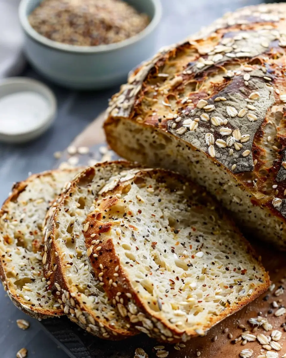 No Knead Rustic Seed Bread: Easy Homemade Comfort for All