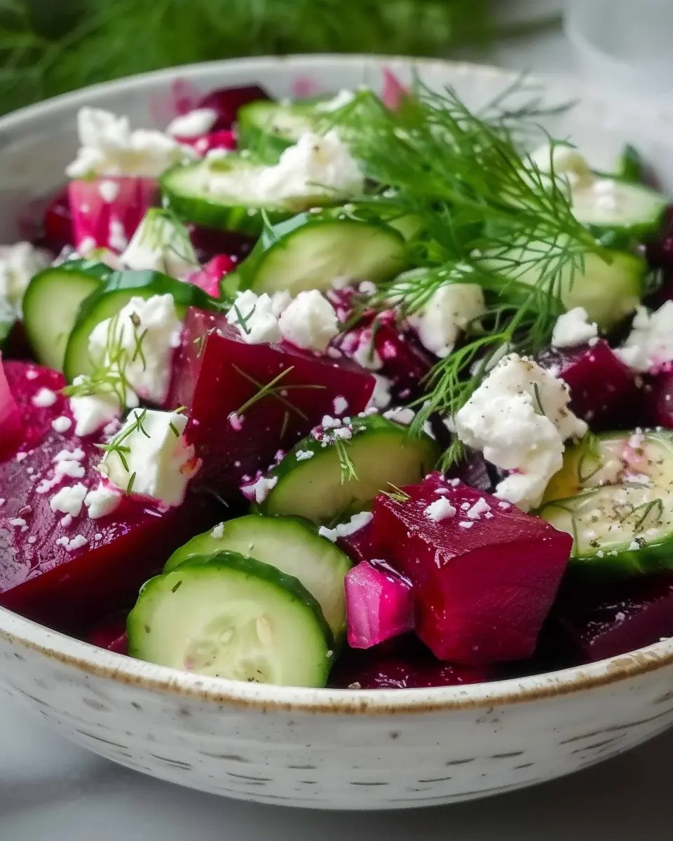Beet Salad with Feta: Easy Recipe with Crunchy Cucumbers and Dill