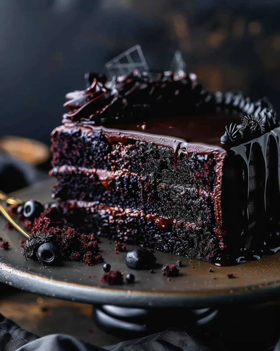Spooky Black Velvet Halloween Cake: A Creepy Delicious Delight