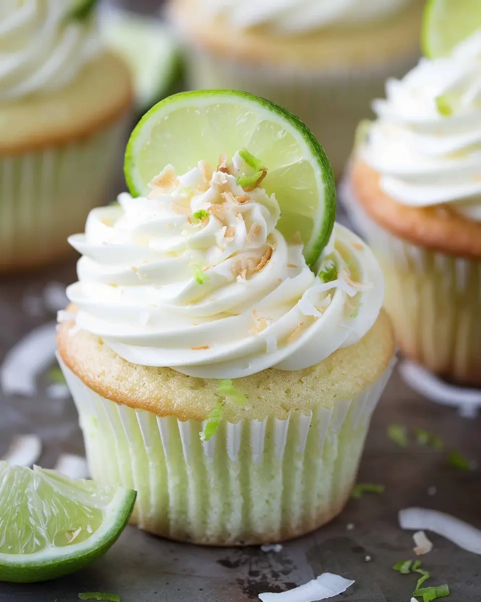 Coconut Cupcakes with Lime Buttercream Frosting for Sweet Days