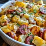 Cheesy Ranch Potatoes and Smoked Sausage