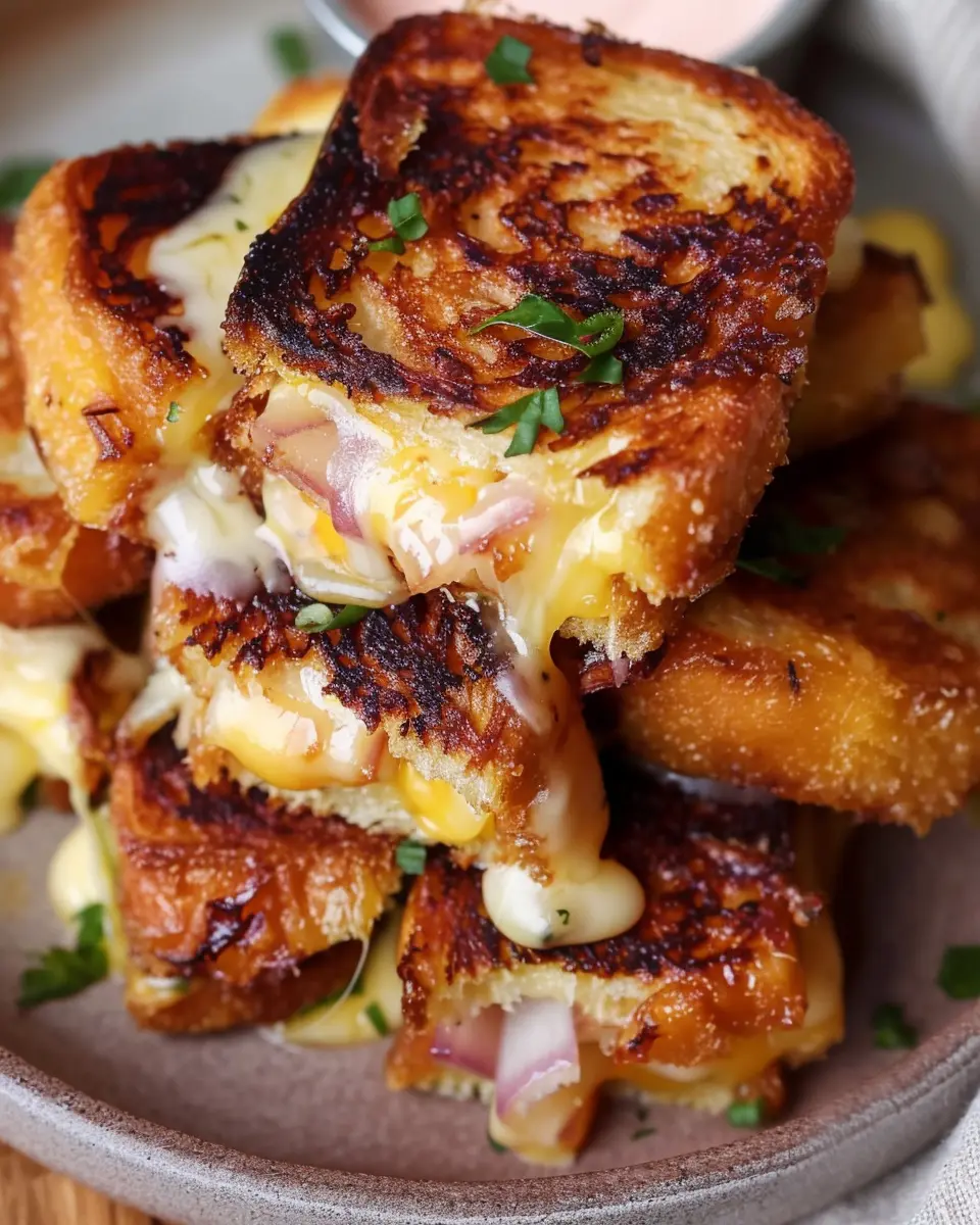 Hawaiian Roll Grilled Cheese: Easy Turkey Bacon &amp; Chicken Ham Delight