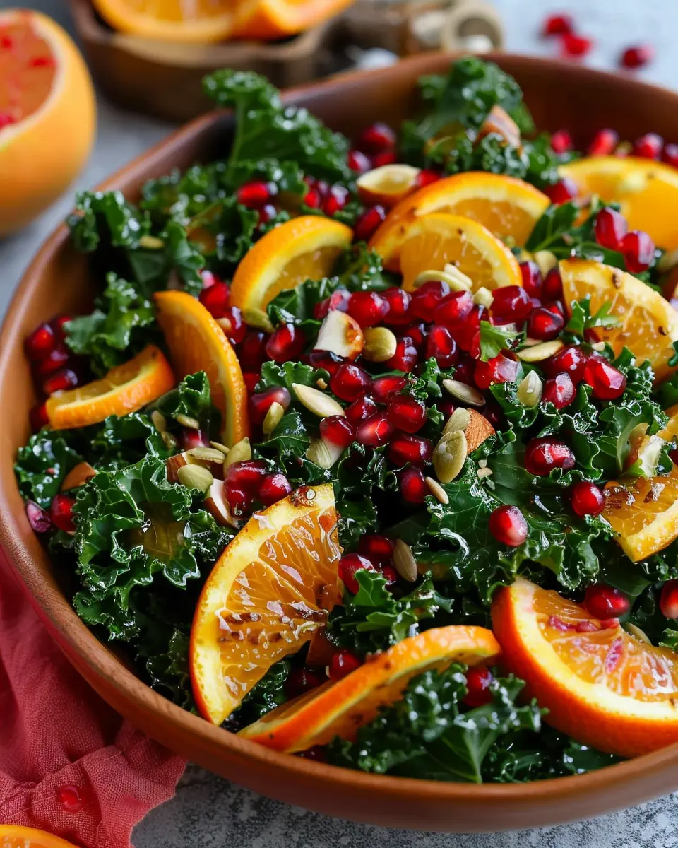 Citrus Pomegranate Kale Salad: A Zesty Healthy Delight