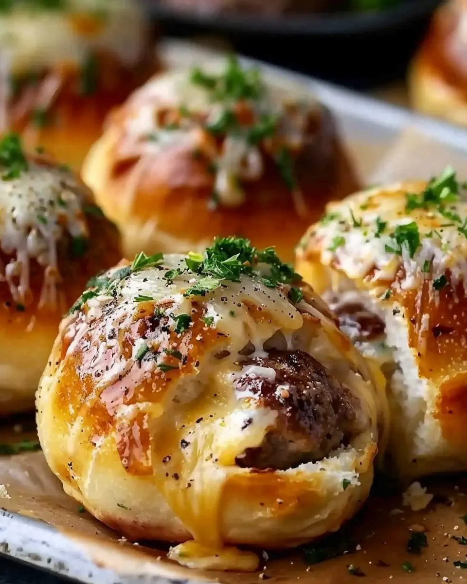 Garlic Parmesan Cheeseburger Bombs Recipe: Easy Turkey Bacon Treats