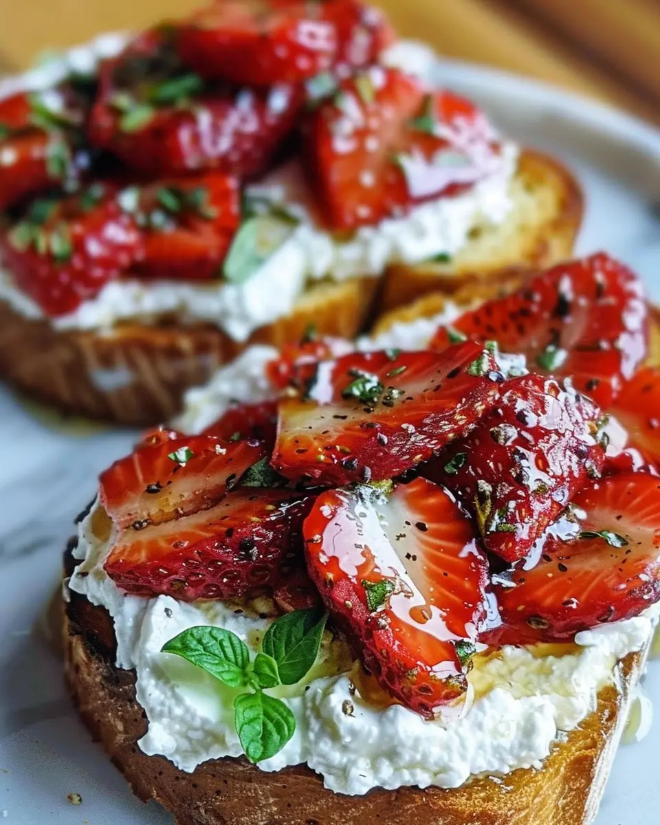Roasted Strawberry Whipped Ricotta Toast: The Best Easy Delight