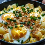 Cheesy Potato Egg Scramble